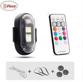 Wireless Remote Control Colorful Strobe Light (Option: 8 Lights With Remote Control)