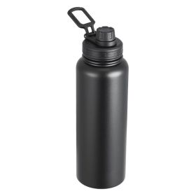 Insulated Water Bottle Stainless Steel with Wide Mouth Lid (Color: Black, Type: Insulated  Cup)